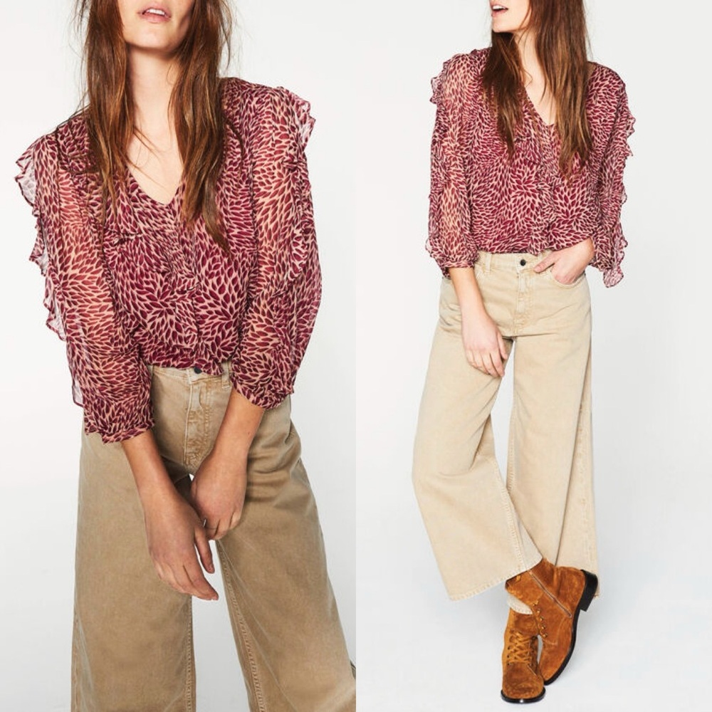 NWT Ba&sh Lady Genny Top Blouse Size 0 Or US Size XS